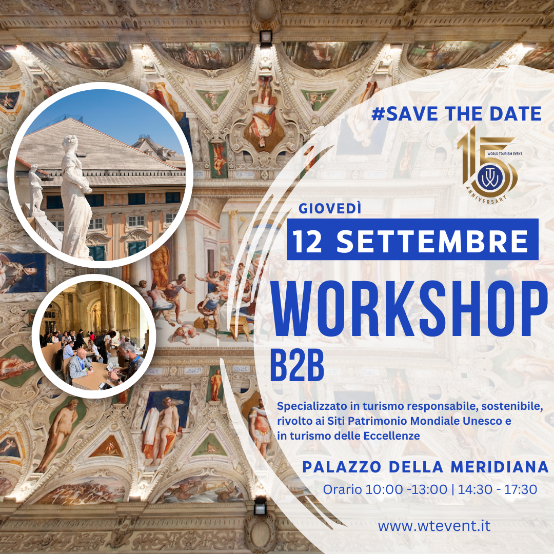 Workshop b2b World Tourism Event 2024 | Giovedì 12 settembre | Come partecipare